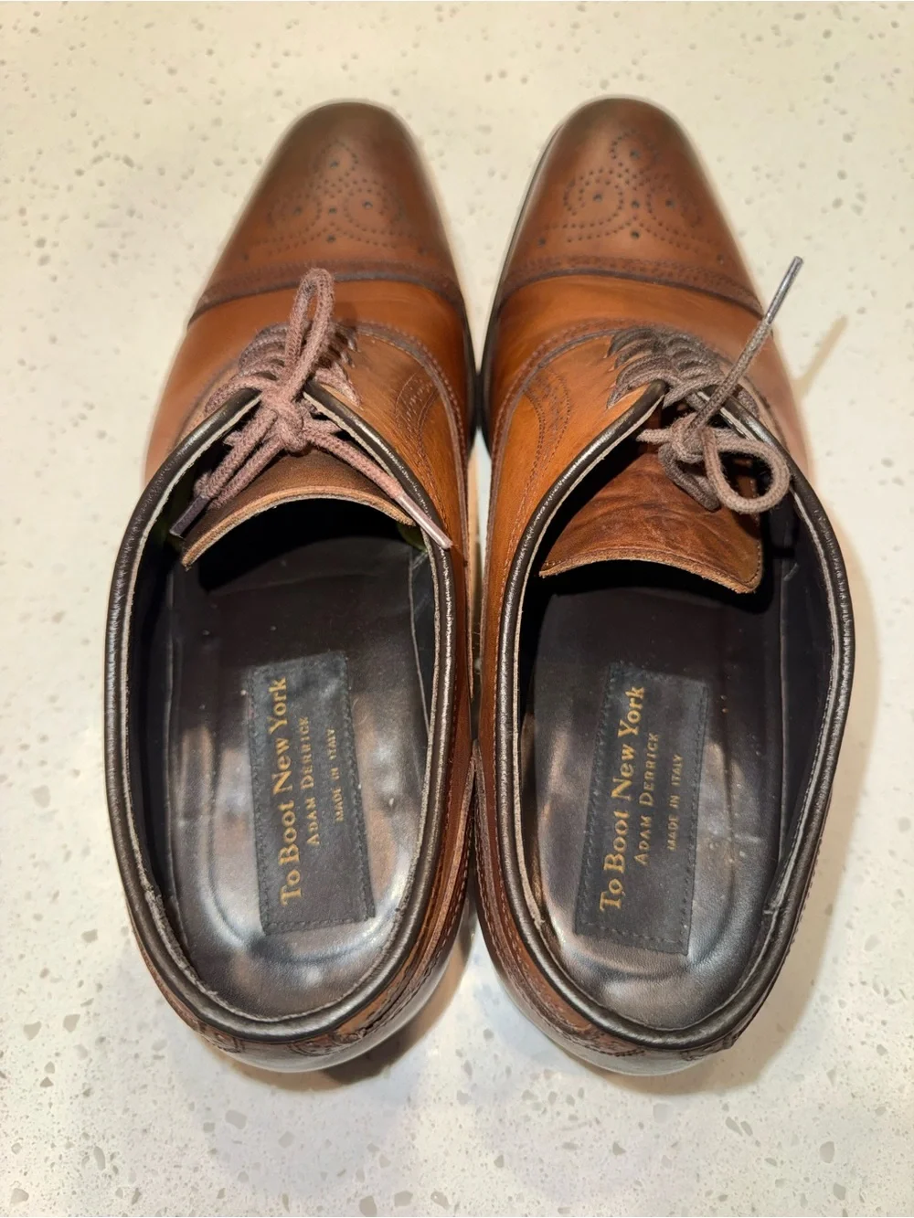 To Boot New York Men's Brown Cap-Toe Brogue Oxfords
